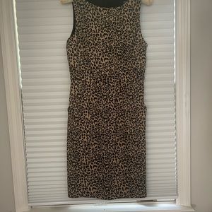 Animal print a line dress